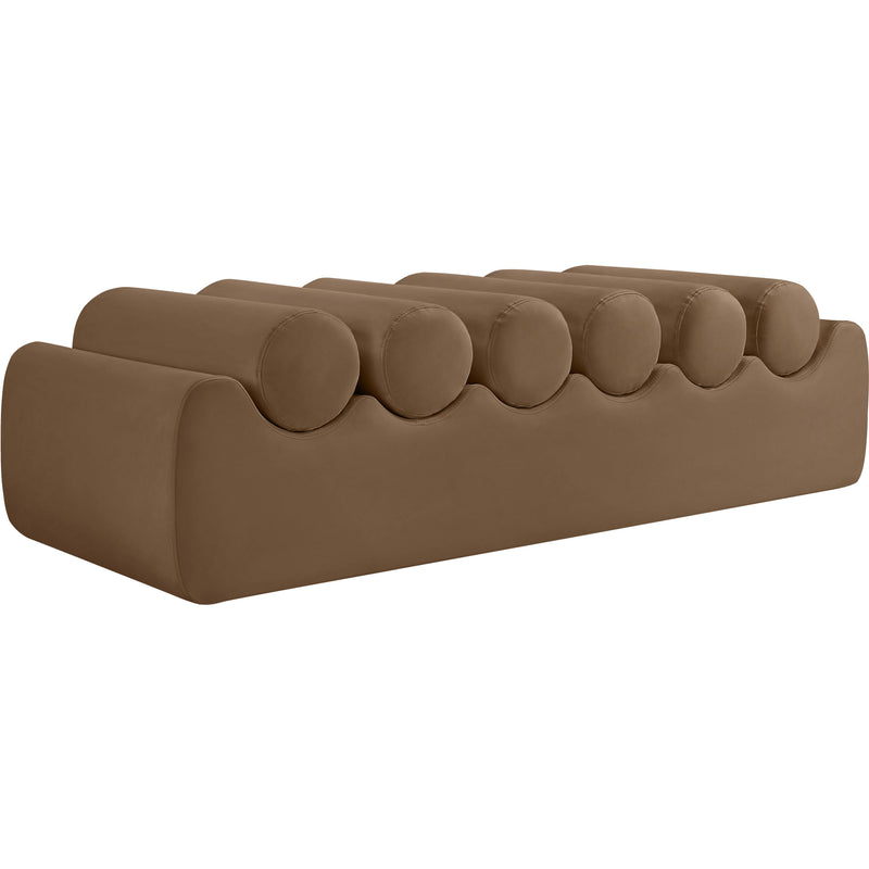 Meridian Rumble Brown Vegan Leather Bench IMAGE 5