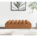 Meridian Rumble Cognac Vegan Leather Bench IMAGE 2