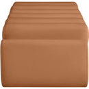 Meridian Rumble Cognac Vegan Leather Bench IMAGE 4