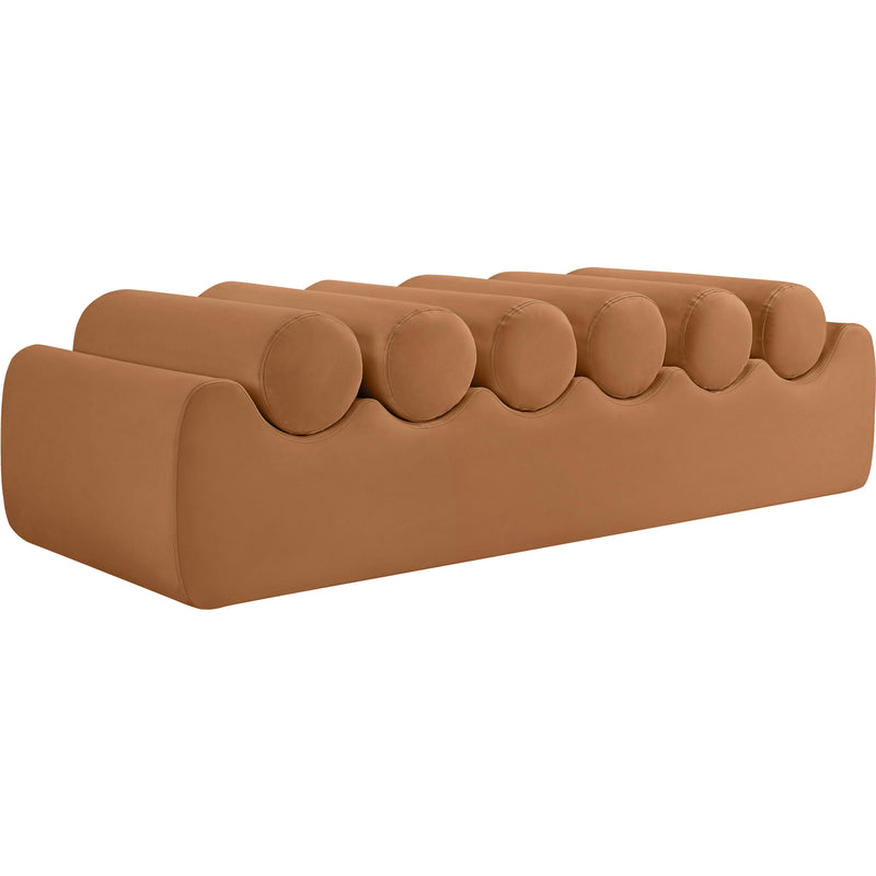 Meridian Rumble Cognac Vegan Leather Bench IMAGE 5