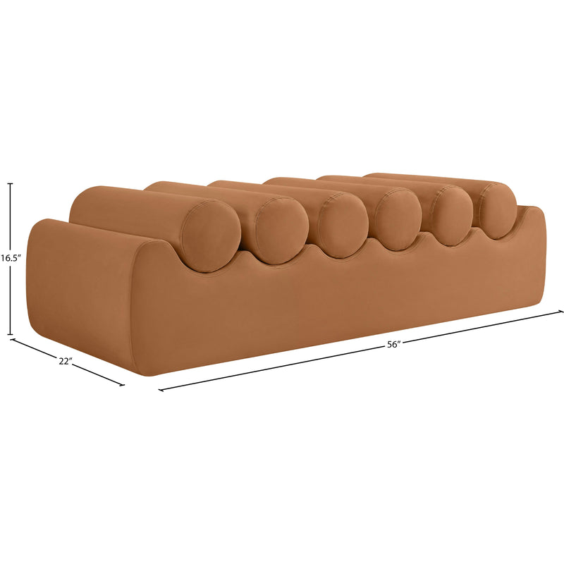 Meridian Rumble Cognac Vegan Leather Bench IMAGE 8