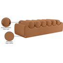 Meridian Rumble Cognac Vegan Leather Bench IMAGE 9