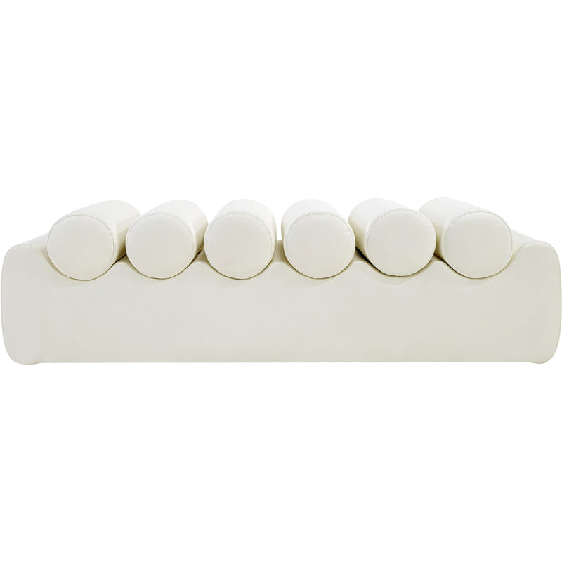 Meridian Rumble Cream Vegan Leather Bench IMAGE 3