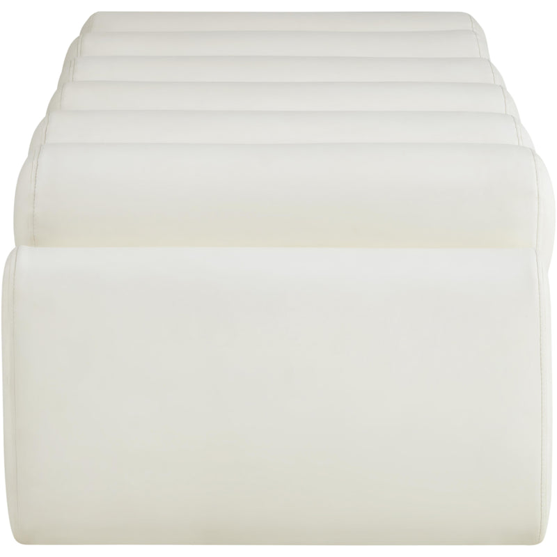 Meridian Rumble Cream Vegan Leather Bench IMAGE 4