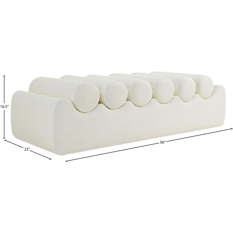 Meridian Rumble Cream Vegan Leather Bench IMAGE 8