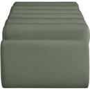 Meridian Rumble Green Vegan Leather Bench IMAGE 4