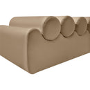 Meridian Rumble Tan Vegan Leather Bench IMAGE 6