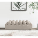 Meridian Rumble Taupe Vegan Leather Bench IMAGE 2