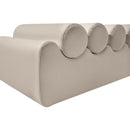 Meridian Rumble Taupe Vegan Leather Bench IMAGE 6