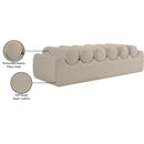 Meridian Rumble Taupe Vegan Leather Bench IMAGE 9