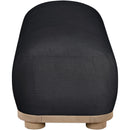 Meridian Calum Black Chenille Fabric Bench IMAGE 4