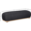 Meridian Calum Black Chenille Fabric Bench IMAGE 7