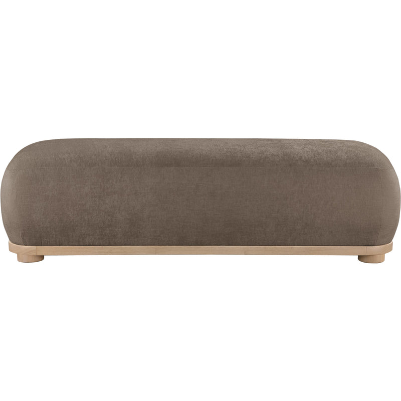 Meridian Calum Brown Chenille Fabric Bench IMAGE 3