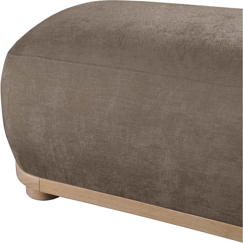 Meridian Calum Brown Chenille Fabric Bench IMAGE 5