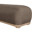 Meridian Calum Brown Chenille Fabric Bench IMAGE 6