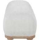 Meridian Calum Cream Chenille Fabric Bench IMAGE 4