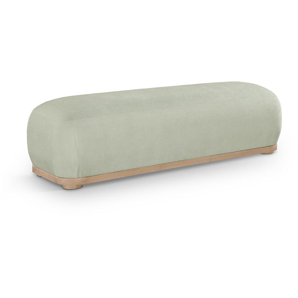 Meridian Calum Mint Chenille Fabric Bench IMAGE 1