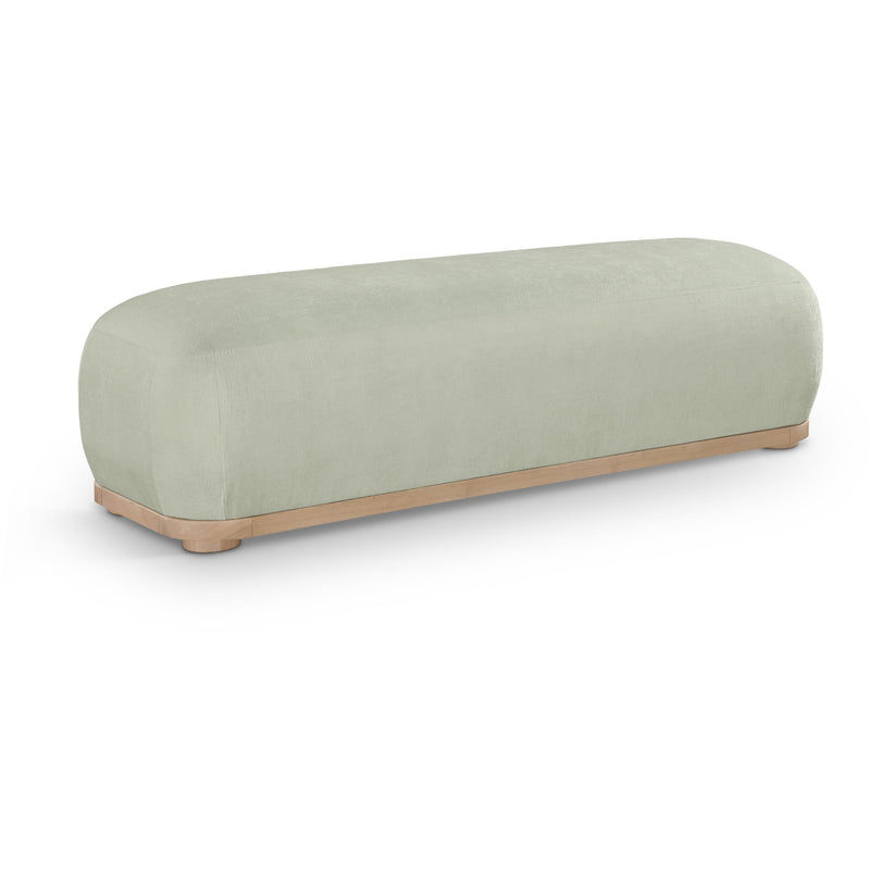 Meridian Calum Mint Chenille Fabric Bench IMAGE 1