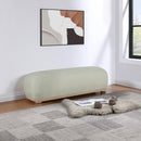 Meridian Calum Mint Chenille Fabric Bench IMAGE 2