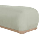 Meridian Calum Mint Chenille Fabric Bench IMAGE 6