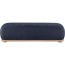 Meridian Calum Navy Chenille Fabric Bench IMAGE 3