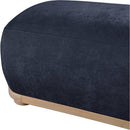 Meridian Calum Navy Chenille Fabric Bench IMAGE 5