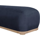 Meridian Calum Navy Chenille Fabric Bench IMAGE 6