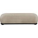 Meridian Calum Beige Chenille Fabric Bench IMAGE 3