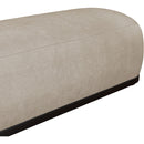 Meridian Calum Beige Chenille Fabric Bench IMAGE 5