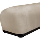 Meridian Calum Beige Chenille Fabric Bench IMAGE 6