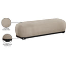 Meridian Calum Beige Chenille Fabric Bench IMAGE 8