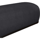 Meridian Calum Black Chenille Fabric Bench IMAGE 5
