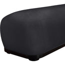 Meridian Calum Black Chenille Fabric Bench IMAGE 6