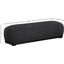 Meridian Calum Black Chenille Fabric Bench IMAGE 7