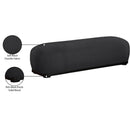 Meridian Calum Black Chenille Fabric Bench IMAGE 8
