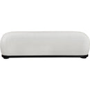 Meridian Calum Cream Chenille Fabric Bench IMAGE 3