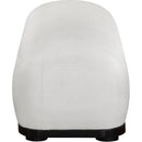 Meridian Calum Cream Chenille Fabric Bench IMAGE 4