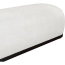 Meridian Calum Cream Chenille Fabric Bench IMAGE 5