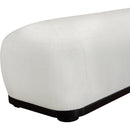 Meridian Calum Cream Chenille Fabric Bench IMAGE 6