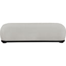 Meridian Calum Grey Chenille Fabric Bench IMAGE 3
