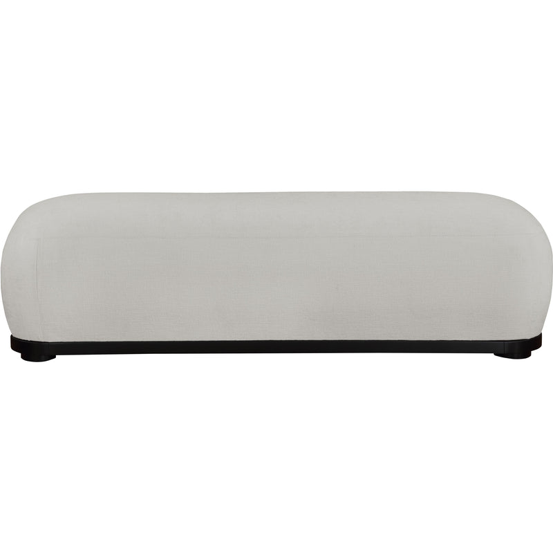 Meridian Calum Grey Chenille Fabric Bench IMAGE 3