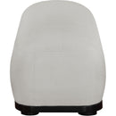 Meridian Calum Grey Chenille Fabric Bench IMAGE 4