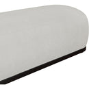 Meridian Calum Grey Chenille Fabric Bench IMAGE 5