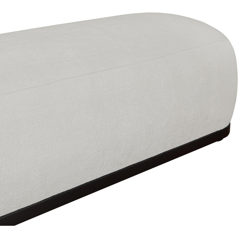 Meridian Calum Grey Chenille Fabric Bench IMAGE 5