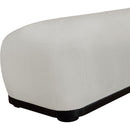 Meridian Calum Grey Chenille Fabric Bench IMAGE 6