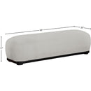 Meridian Calum Grey Chenille Fabric Bench IMAGE 7