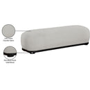 Meridian Calum Grey Chenille Fabric Bench IMAGE 8