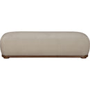 Meridian Calum Beige Chenille Fabric Bench IMAGE 3