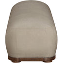 Meridian Calum Beige Chenille Fabric Bench IMAGE 4