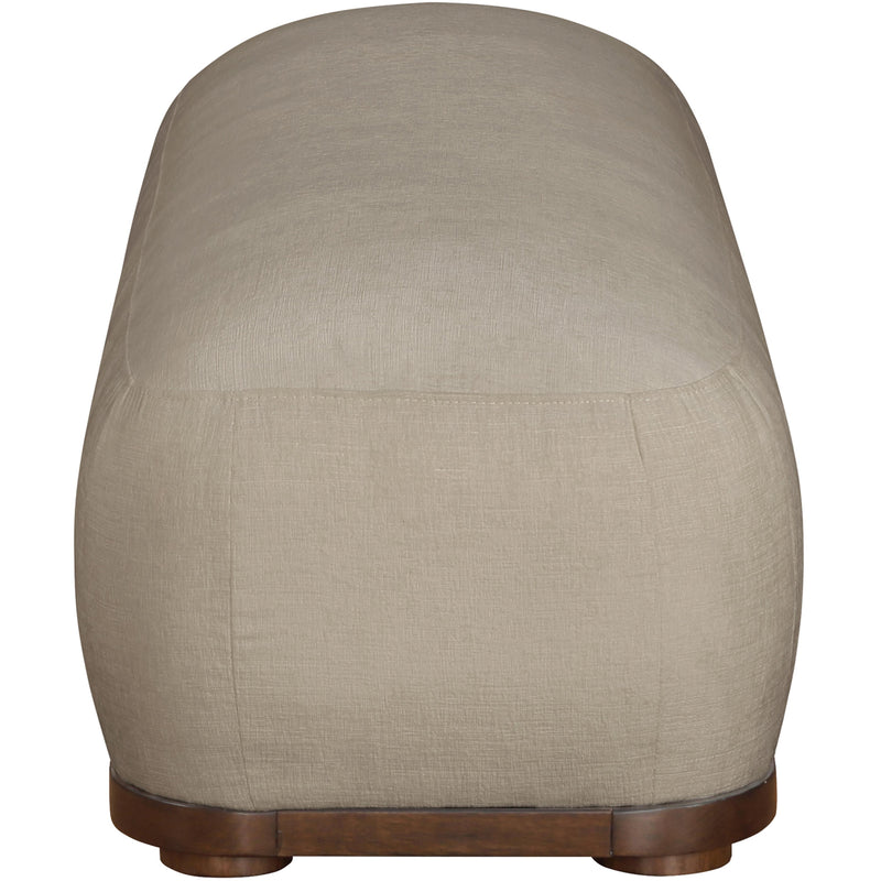 Meridian Calum Beige Chenille Fabric Bench IMAGE 4